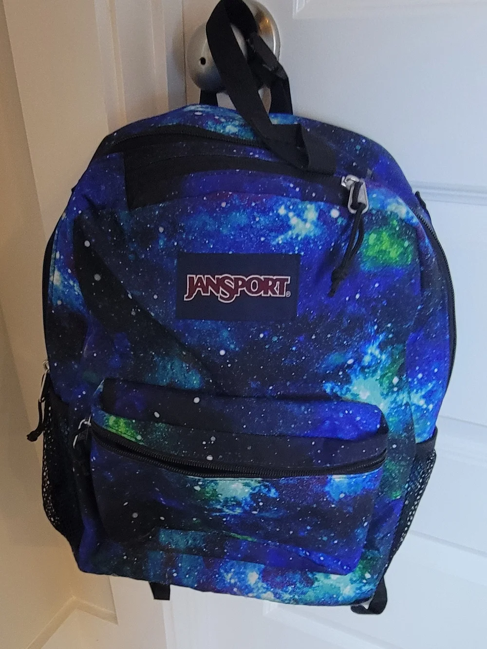 JanSport Blue Galaxy Print Backpack Wheelchair Adaptive